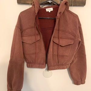 Böhme cropped bomber jacket in rust